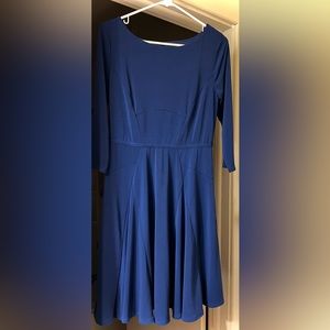 NWT Ann Taylor Navy Blue Dress Knee Length Dress Size 6